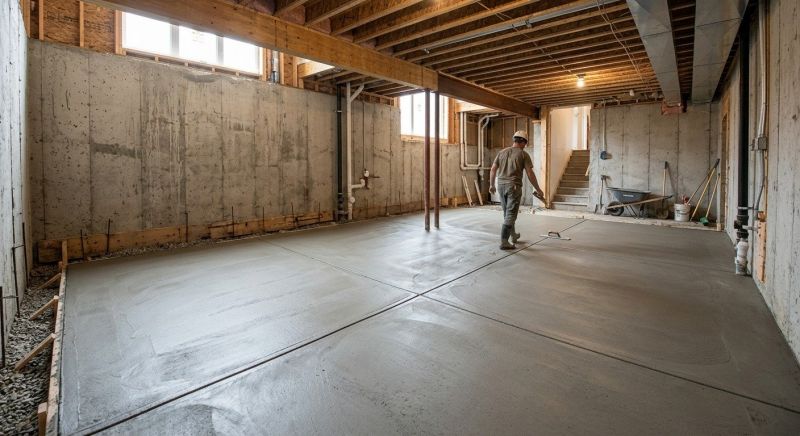 Basement Concrete Installation in Mineral Wells, TX