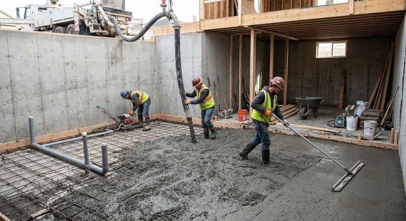 Basement Concrete Installation in Parker County, TX