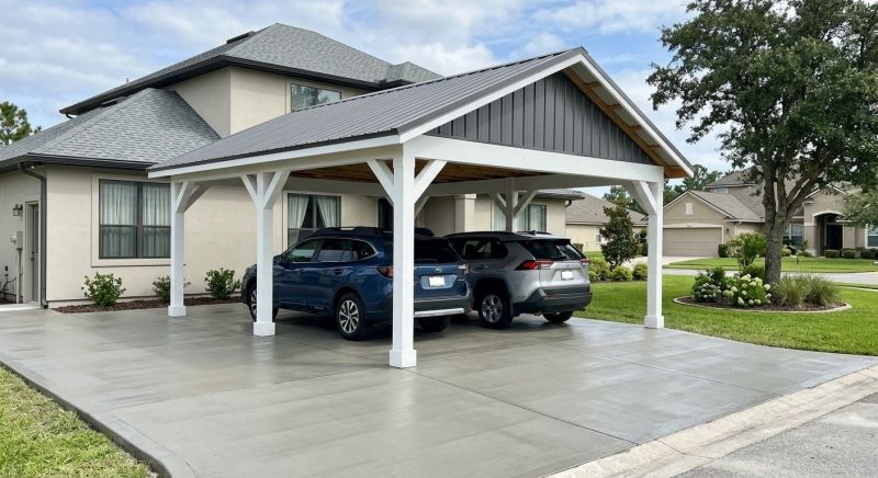 Carport Concrete Installation in Weatherford, TX