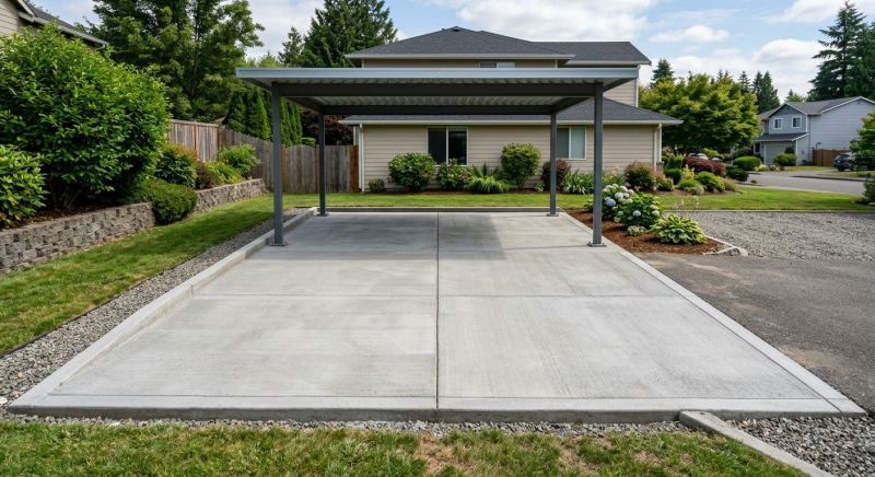Carport Concrete Installation in Weatherford, TX