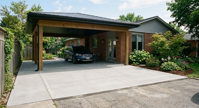 Carport Concrete Installation in Weatherford, TX