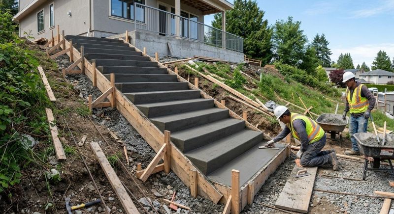 Cement Stairs Installation in Weatherford, TX