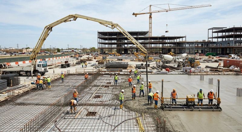 Commercial Slab Installation in Paradise, TX