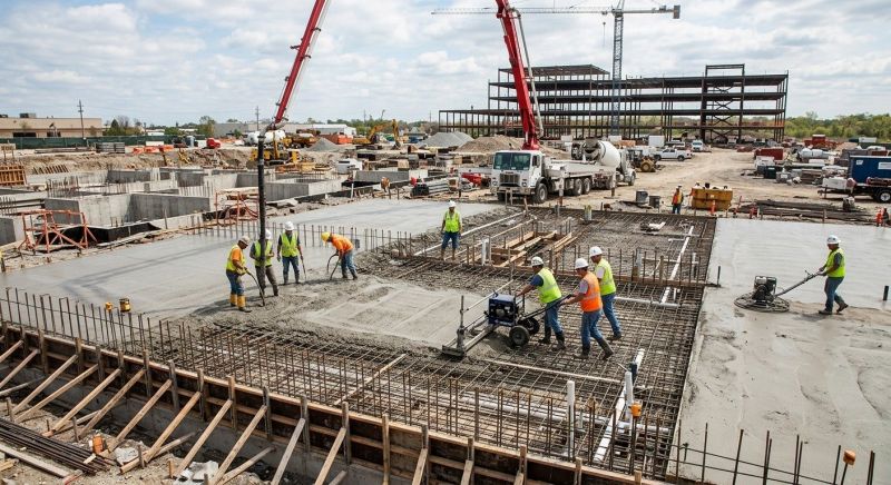Commercial Slab Installation in Parker County, TX