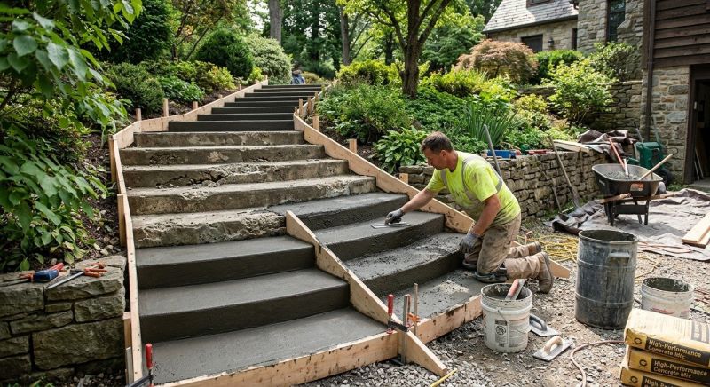 Concrete Stairs Installation in Aledo, TX