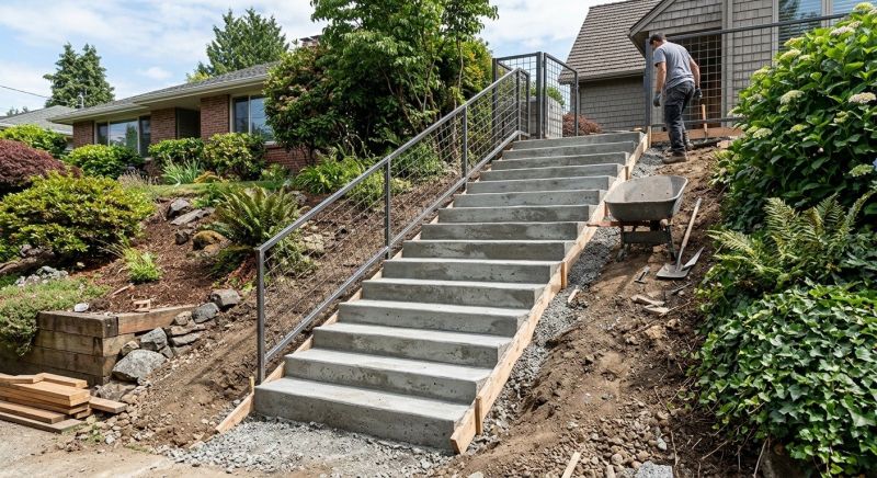 Concrete Stairs Installation in Paradise, TX