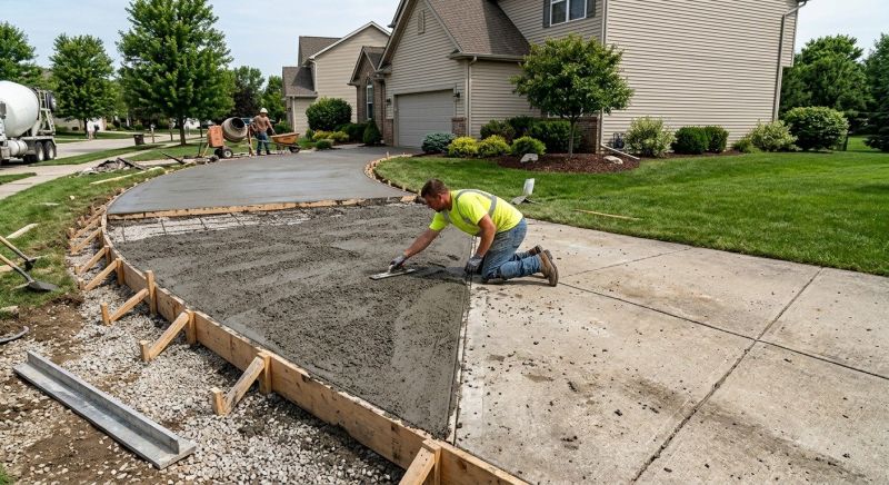 Driveway Slab Installation in Azle, TX