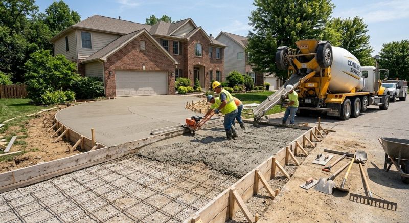 Driveway Slab Installation in Springtown, TX