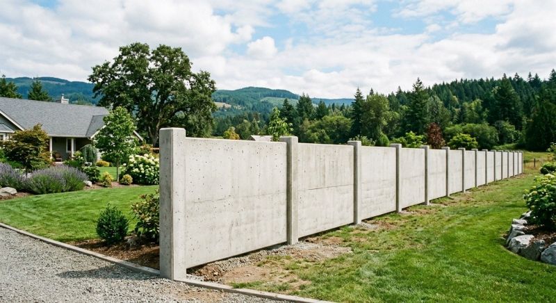 Concrete Fence Installation project example
