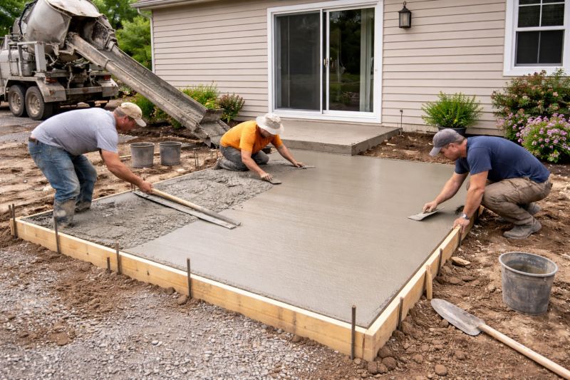 Porch Concrete Pouring in Weatherford, TX