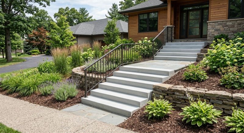 Poured Steps Installation in Azle, TX