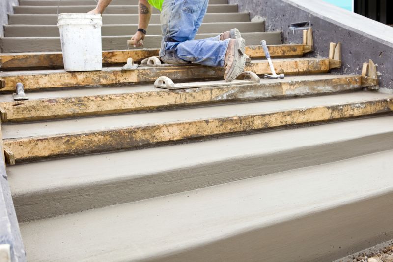 Poured Steps Installation in Azle, TX