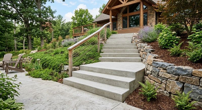 Poured Steps Installation in Mineral Wells, TX