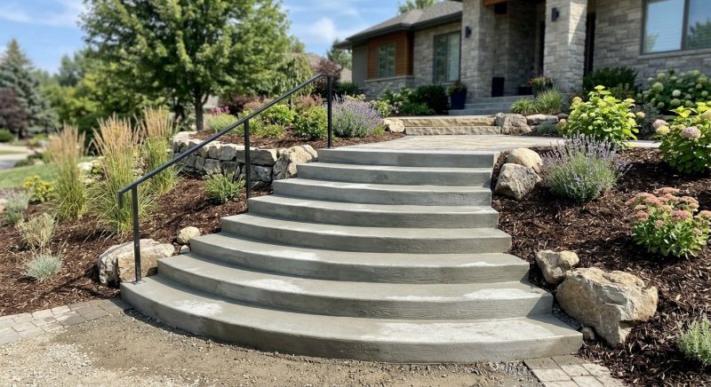 Poured Steps Installation in Paradise, TX