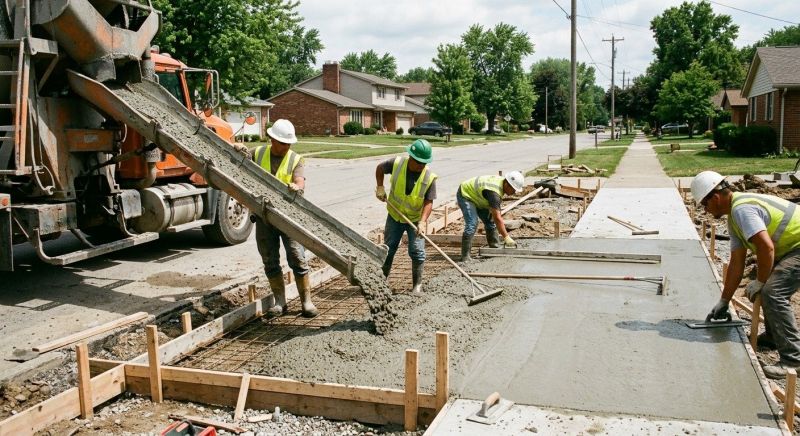 Sidewalk Pouring in Weatherford, TX